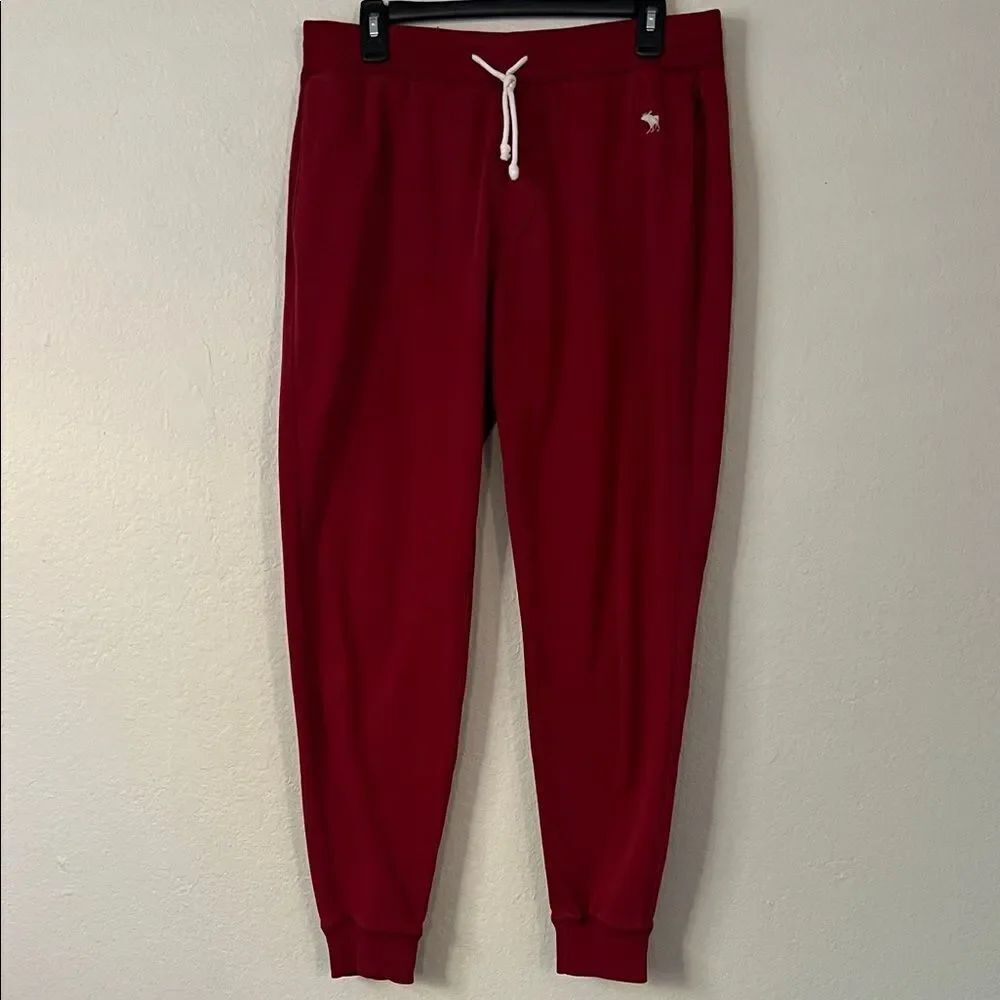 Abercrombie & Fitch Red Joggers Draw String 3 Pockets in Size L